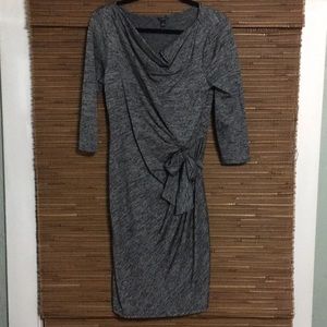 Cowl neck wrap dress